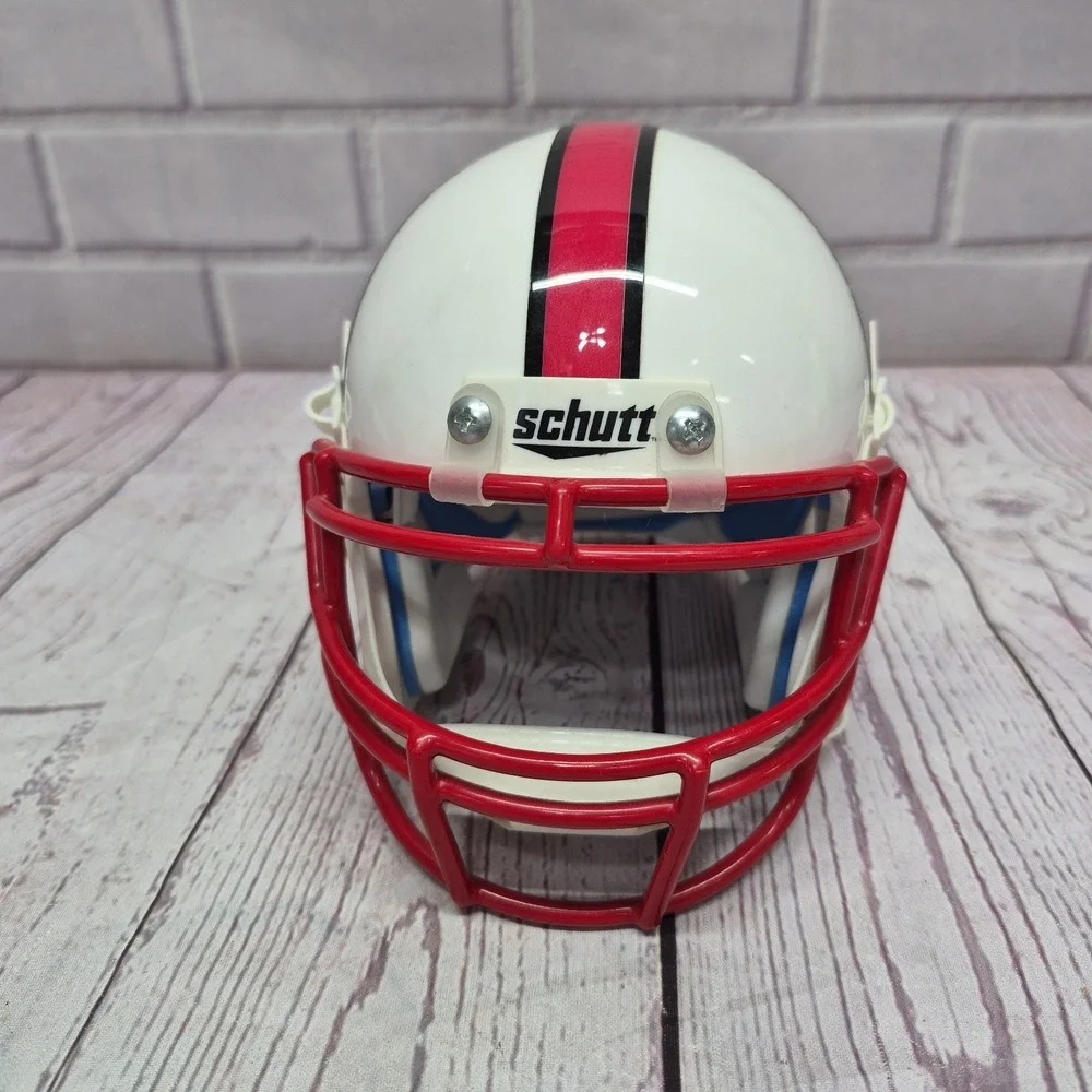 North Carolina NC State Wolfpack Mini Helmet~ Schutt~Face Guard~Chin Strap